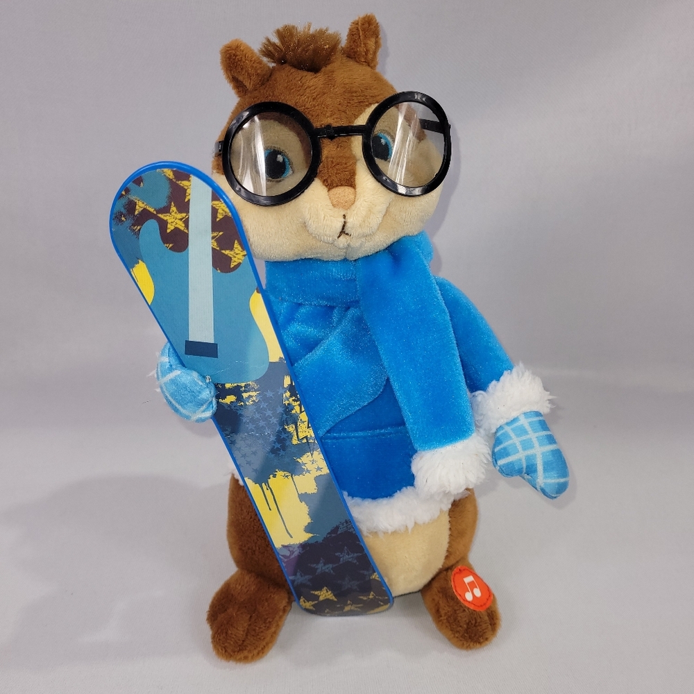 Alvin Chipmunks Simon Electronic Snowboard 10" Plush Winter Christmas Theme